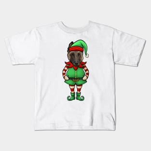 Belgian Malinois Christmas Elf Kids T-Shirt